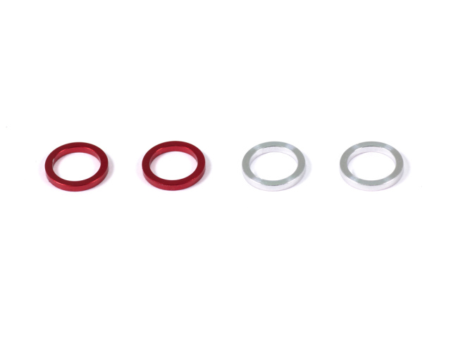 R0261 REAR BODY MOUNT SPACER (SILVER/RED)