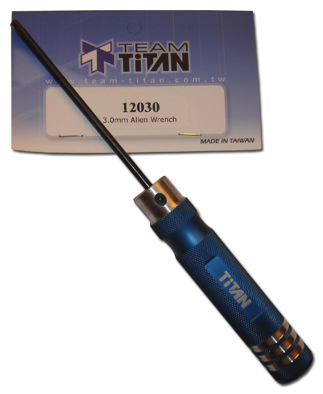 12030 Cles Allen 3,0mm a rotule sur manche bleu Titan