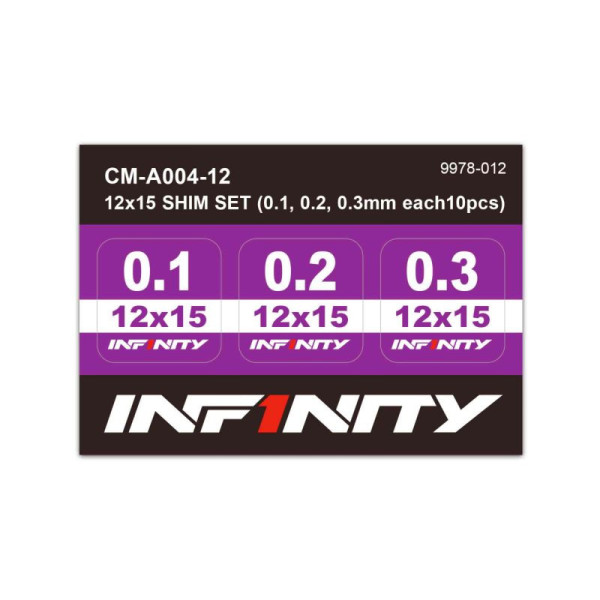 CMA00412 Rondelles de calage Infinity 12x15 (0.1/0.2/0.3) 30 pcs