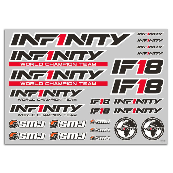 R8034 Planche de stickers Infinity noire IF18