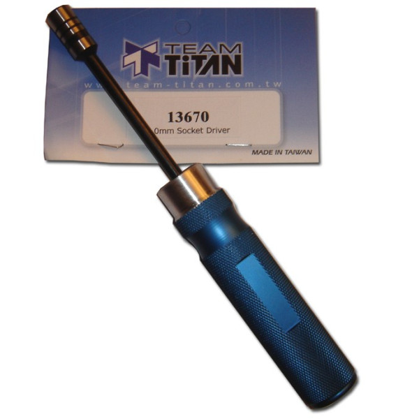 13670  Cles a tube 7mm sur manche bleu Titan